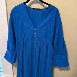 Zara Linen Tiered Dress